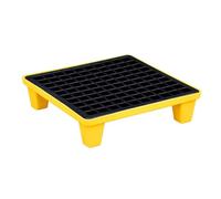 Spill Tray,Leak Proof Spill Tray - Modular Plastic Oil Tank Containment Pallet for Drum Storage, 123x105x17cm, Ideal for Anti-Leak Oil Drum Placement