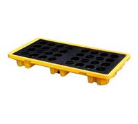 Spill Tray,Leak Proof Spill Tray - Modular Plastic Oil Tank Containment Pallet for Drum Storage, 123x105x17cm, Ideal for Anti-Leak Oil Drum Placement