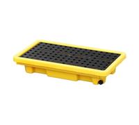 Spill Tray,Leak Proof Spill Tray - Modular Plastic Oil Tank Containment Pallet for Drum Storage, 123x105x17cm, Ideal for Anti-Leak Oil Drum Placement