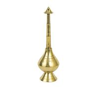 Spillbox Brass Sprinkler Bottle for Holy Water, Gangajal and Perfume Gulab Pash Rose Brass Water Paneer Sombu -(Small, 8 Inch)