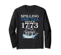 Spilling The Tea History Teacher School Teaching History Long Sleeve T-Shirt