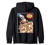Spilling The Tea Since 1773 Comic Book 4th of July Pop Art Zip Hoodie