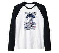 Spilling The Tea Since 1773 George Washington Raglan Baseball Tee