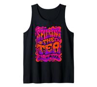 Spilling The Tea Since 1773 Groovy Vintage 70s Retro Tank Top