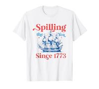 Spilling The Tea Since 1773 Red White Blue Funny 4Th Of July T-Shirt