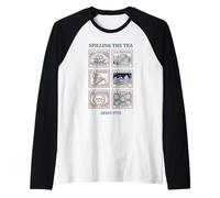 Spilling The Tea Since 1773 Stamp Vintage Retro Raglan Baseball Tee