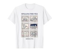 Spilling The Tea Since 1773 Stamp Vintage Retro T-Shirt