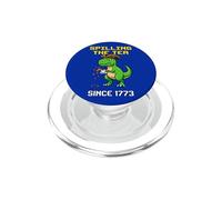 Spilling The Tea Since 1773 T Rex Dinosaur Colonial Pixel PopSockets PopGrip for MagSafe