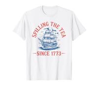 Spilling The Tea Since 1773 Vintage Sailing Ship July 4th T-Shirt