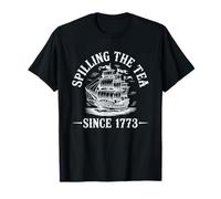 Spilling The Tea Since 1773 Vintage Sailing Ship Patriotic T-Shirt
