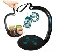 SpillNot+ - The SpillNot Portable Handheld Beverage Carrier, Nonspill Drink Tray, Innovative, Easy to Use - Black