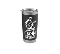 Spin Bike Training I Spin to Burn Off Crazy Stainless Steel Insulated Tumbler