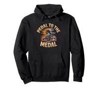 Spin Class Cyclist Who Pedals Medal Every Indoor Pedal Pullover Hoodie