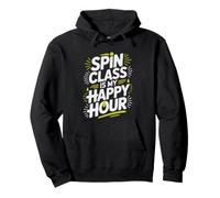Spin Class Cyclist Who Treats Cycling Happy Hour Fun Pullover Hoodie