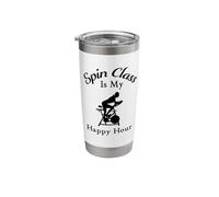 Spin Class is My Happy Hour Cool Spin Class Cycling Stainless Steel Insulated Tumbler