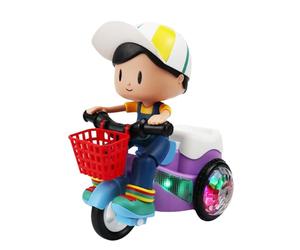 Spin Dance Tricycle - Electric Tricycle Toy, Decoration Games Room Bedroom Activity Fun, 360 Degree Rotatable Cool Light Musical Dynamic Music Game Travel School Boy Home | Sp