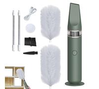 Spin Duster - Adjustable Dusting Wand, Rotary feathers Brush | Automatic Dust Collection Tool, Flexible Brush Head Design, Built For Cleaning offices Spaces, Home Furniture, Quick Shelf Dust Removal