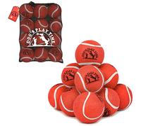 SPIN FIRST Dog Balls, Dog Tennis Balls, 12- Pack 6 - Pack Yellow Dog Toy, Strong Dog & Puppy Tennis Ball (Pack OF 12, Red)