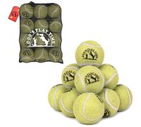 SPIN FIRST Durable Dog Tennis Balls - Tough Non-Toxic Fetch Balls for Dogs, Soft on Teeth, High Visibility Bouncy Pet Toy for Training & Outdoor Play