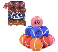 SPIN FIRST Durable Dog Tennis Balls - Tough Non-Toxic Fetch Balls for Dogs, Soft on Teeth, High Visibility Bouncy Pet Toy for Training & Outdoor Play
