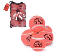 SPIN FIRST Durable Dog Tennis Balls - Tough Non-Toxic Fetch Balls for Dogs, Soft on Teeth, High Visibility Bouncy Pet Toy for Training & Outdoor Play