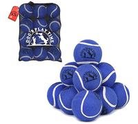 SPIN FIRST Durable Dog Tennis Balls - Tough Non-Toxic Fetch Balls for Dogs, Soft on Teeth, High Visibility Bouncy Pet Toy for Training & Outdoor Play