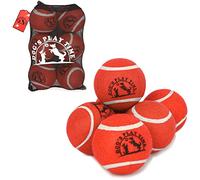 SPIN FIRST Durable Dog Tennis Balls - Tough Non-Toxic Fetch Balls for Dogs, Soft on Teeth, High Visibility Bouncy Pet Toy for Training & Outdoor Play