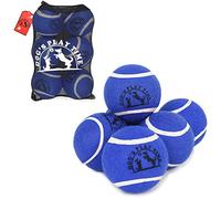 SPIN FIRST Durable Dog Tennis Balls - Tough Non-Toxic Fetch Balls for Dogs, Soft on Teeth, High Visibility Bouncy Pet Toy for Training & Outdoor Play