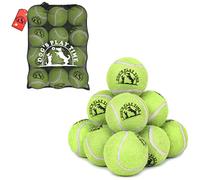 SPIN FIRST Durable Dog Tennis Balls - Tough Non-Toxic Fetch Balls for Dogs, Soft on Teeth, High Visibility Bouncy Pet Toy for Training & Outdoor Play