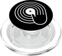 Spin Hand Vinyl Record DJ Graphic Minimalist PopSockets PopGrip for MagSafe