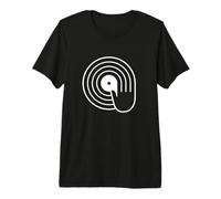 Spin Hand Vinyl Record DJ Graphic Minimalist Premium T-Shirt