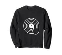 Spin Hand Vinyl Record DJ Graphic Minimalist Sweatshirt