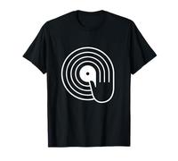 Spin Hand Vinyl Record DJ Graphic Minimalist T-Shirt
