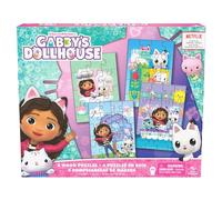 Spin Master 6067990 Gabby Gabby's Dollhouse 4-Piece Wooden Jigsaw Puzzle, 1 x 12 Pieces, 1 x 16 Pieces, 1 x 20 Pieces, 1 x 24 Pieces