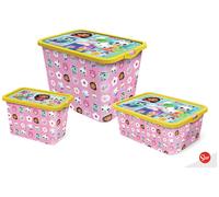 Spin Master Gabby's Dollhouse Set of 3 Storage Boxes - Pink