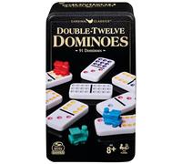 Spin Master Games, Cardinal Classics Double 12 Dominoes Set in Storage Tin, Family Board Games, 2-6 Players, for Ages 8 & Up