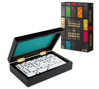 Spin Master Games, Cardinal Legacy Deluxe Double-6 Dominoes, Classic Board Game Set of 28 Dominoes in Lined Wooden Case, for Kids & Family, 1-4 Players, for Ages 8 & Up