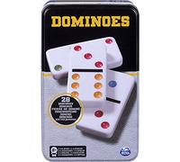 Spin Master Games Classic Six Colour Domino Tin For Adults and Children aged over 8