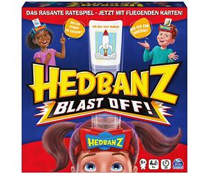 Spin Master Games - Hedbanz - Blast Off Family Guessing Game with Flying Cards - for 2 Teams or 4 and More Players from 6 Years (German Version) BGM FGM Hedbanz Blastoff EGE Amazon Exclusive