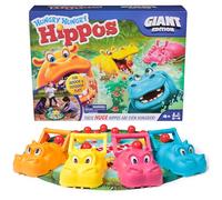 Spin Master Games Hungry Hungry Hippos Giant Edition Board Game | Classic life size chomping game, oversized plastic balls and hippos for indoor and outdoor fun