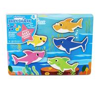 Spin Master Games Pinkfong Baby Shark Musical Wooden Puzzle - 5-Piece Toddler To