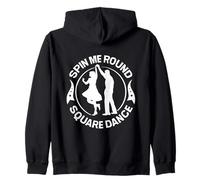 Spin Me Round Square Dancer Country Western Dance Zip Hoodie