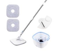 Spin Mop and Buckets Sets,Separating Dirty Water From Clean Water,360° Rotating Square Spin Mop