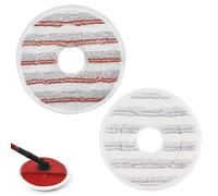 Spin Mop Head Refills 2-Pack - Compatible with Vileda Spin Mops | Heavy Duty Washable Microfiber Replacement Pads with Scrubbing Strip for Hard Floors, Laminate & Tile Cleaning