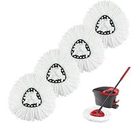 Spin Mop Head Replacement Compatible with Ocedar and Vileda EasyWring 2-in-1 Turbo Mop - Microfiber Turbo Mop Heads Refills for Triangle Spin Mop Washable and Reusable