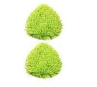 Spin Mop Head with Floor Scrubber and Chenille Duster ，Compatible for Vileda ， Replacement Mop Refill(A)