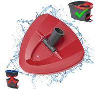 Spin Mop Replacement Head Base Compatible with Vileda EasyWring 1-Tank System Mop Rotating Triangle Mop Head Cover Replacement Rotating Mop Base Plastic Base for Spin Mop Accessories Red