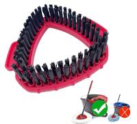 Spin Mop Replacement Head - Compatible with Vileda Turbo Mop System, Triangle Scrubbing Brush for Floors, 1PC Scrubber Head for Bathroom Kitchen Wall Deck Cleaning, Durable Nylon Bristles