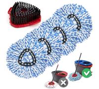 Spin Mop Replacement Heads for O-Cedar RinseClean Mop Replace Head 2-Tank