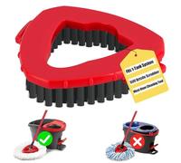 Spin Mop Replacement Scrub Brush Compatible With Vileda Turbo Mop System More Bristles Stiff Scrubbing Head for Bathroom Kitchen Deck Pool, Easy to Install Long-lasting Cleaning Scrubber Head